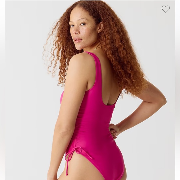 NWT J.Crew Ruched side-tie one-piece swimsuit - Picture 3 of 7